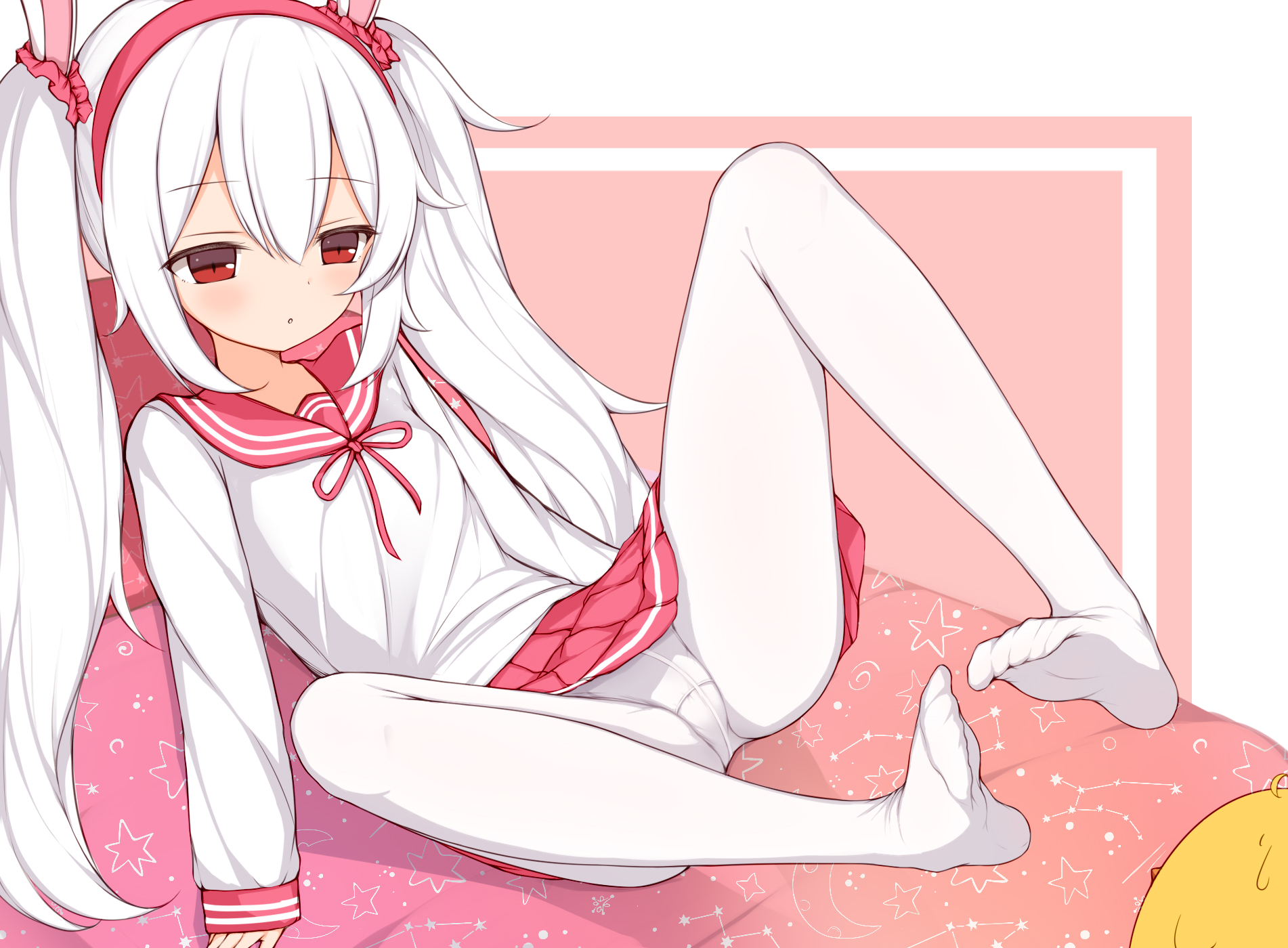 二次ロリ少女によく似合う白タイツが可愛いロリ白タイツふともも二次エロ画像-32