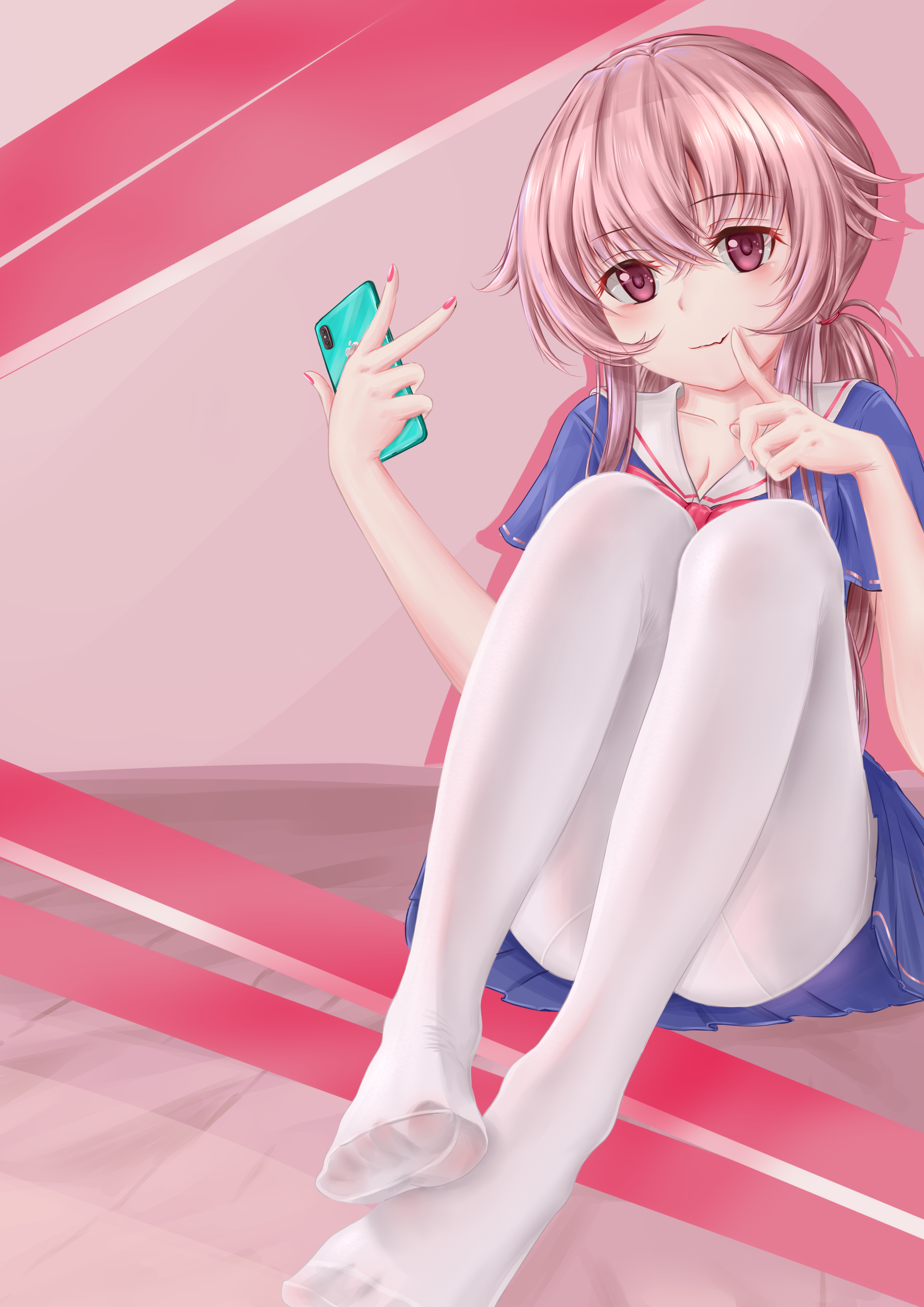 二次ロリ少女によく似合う白タイツが可愛いロリ白タイツふともも二次エロ画像-42