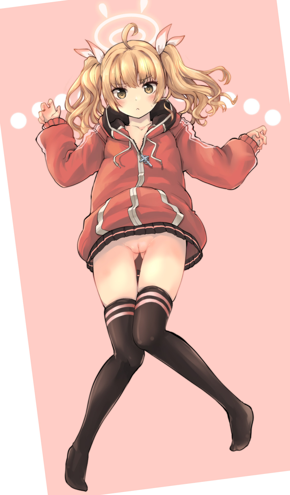 二次ロリ少女のプリーツスカートのひらひら段々とノーパンロリマンコの二次エロ画像-9