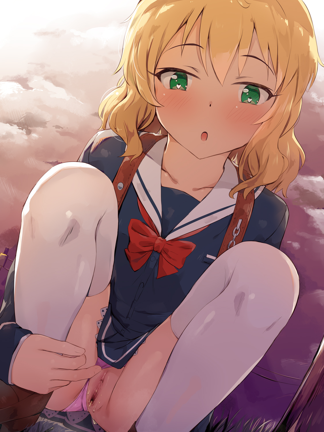 二次ロリ少女のプリーツスカートのひらひら段々とノーパンロリマンコの二次エロ画像-24