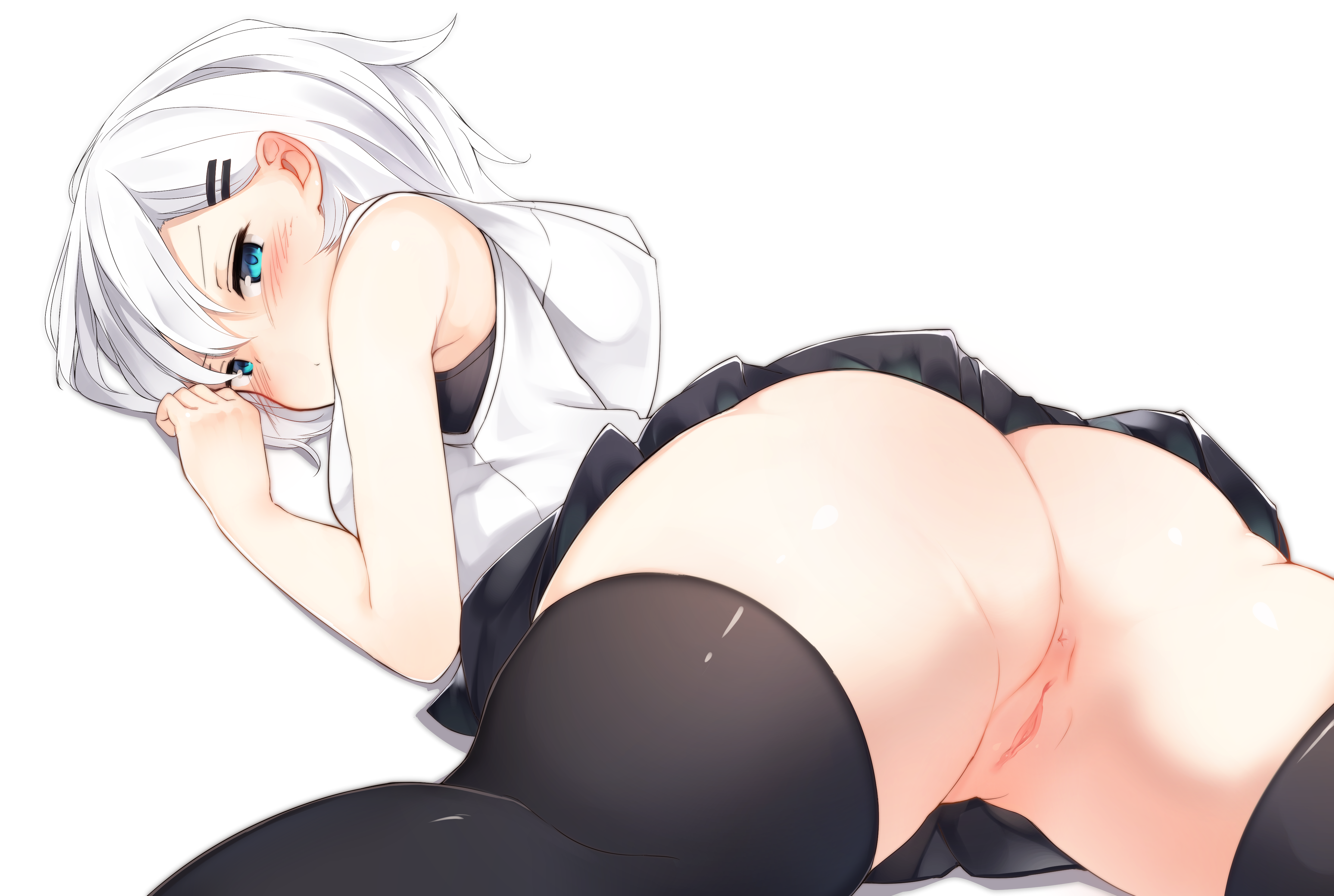 二次ロリ少女のプリーツスカートのひらひら段々とノーパンロリマンコの二次エロ画像-45