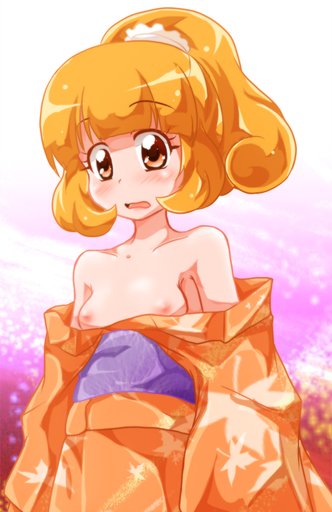 二次ロリ少女が夏祭りの季節によく似合う浴衣的な和装をしている浴衣ロリ二次エロ画像-19