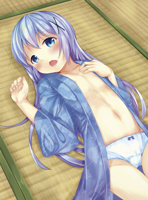 二次ロリ少女が夏祭りの季節によく似合う浴衣的な和装をしている浴衣ロリ二次エロ画像-24