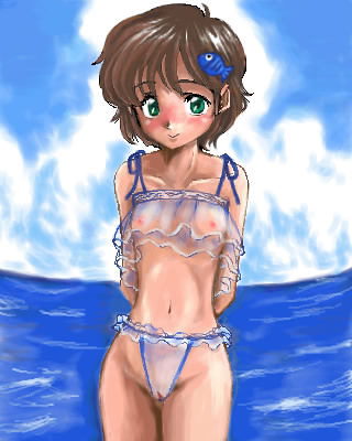 7月5日はビキニの日なのでロリ少女のマイクロだったりマイクロじゃなかったりビキニ二次画像100連発-5