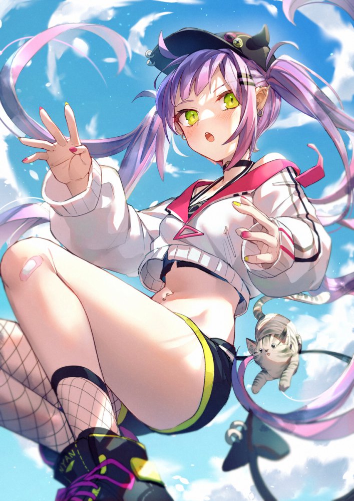 二次ロリ少女が夏らしいショートパンツやホットパンツで肌の面積がまぶしい二次エロ画像-33