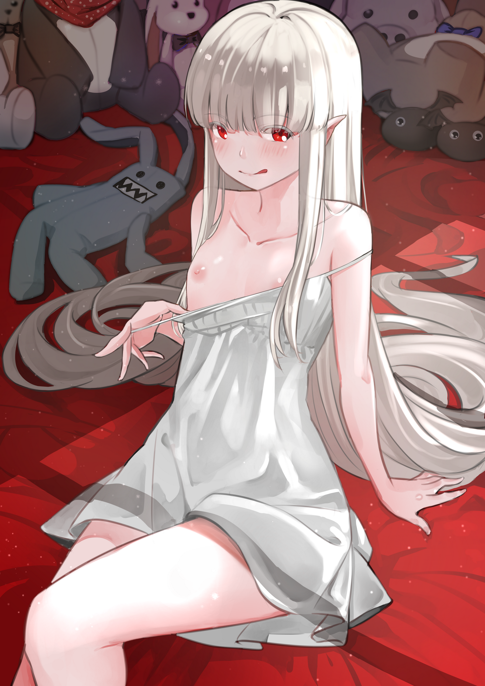 二次ロリ少女の夏らしい無防備薄着姿を楽しみつつ夏を送り出す薄着ロリ二次エロ画像-45