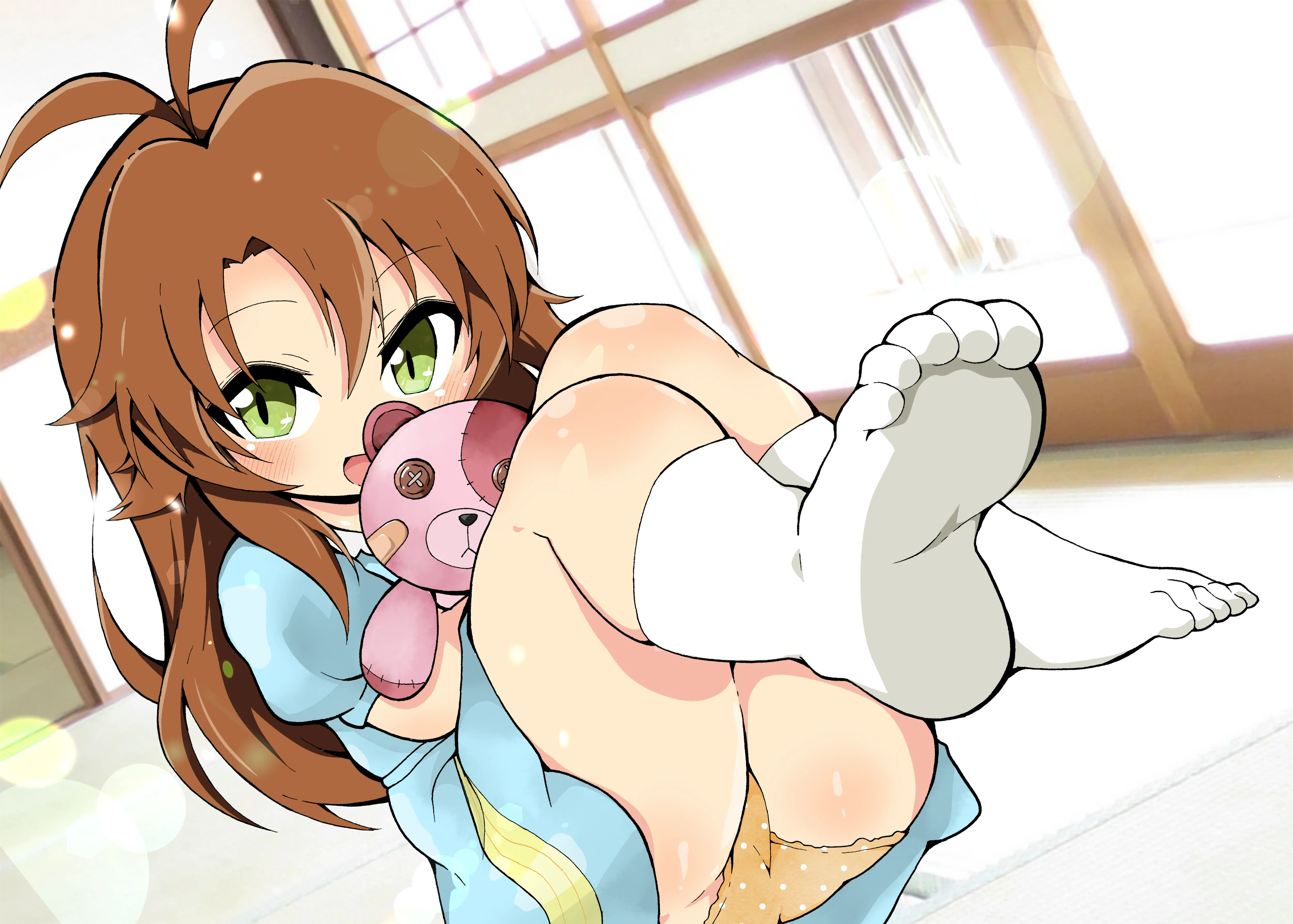 二次ロリ少女の白ソックス、ニーハイではなくひざ下白ソックスロリ少女の二次エロ画像-23