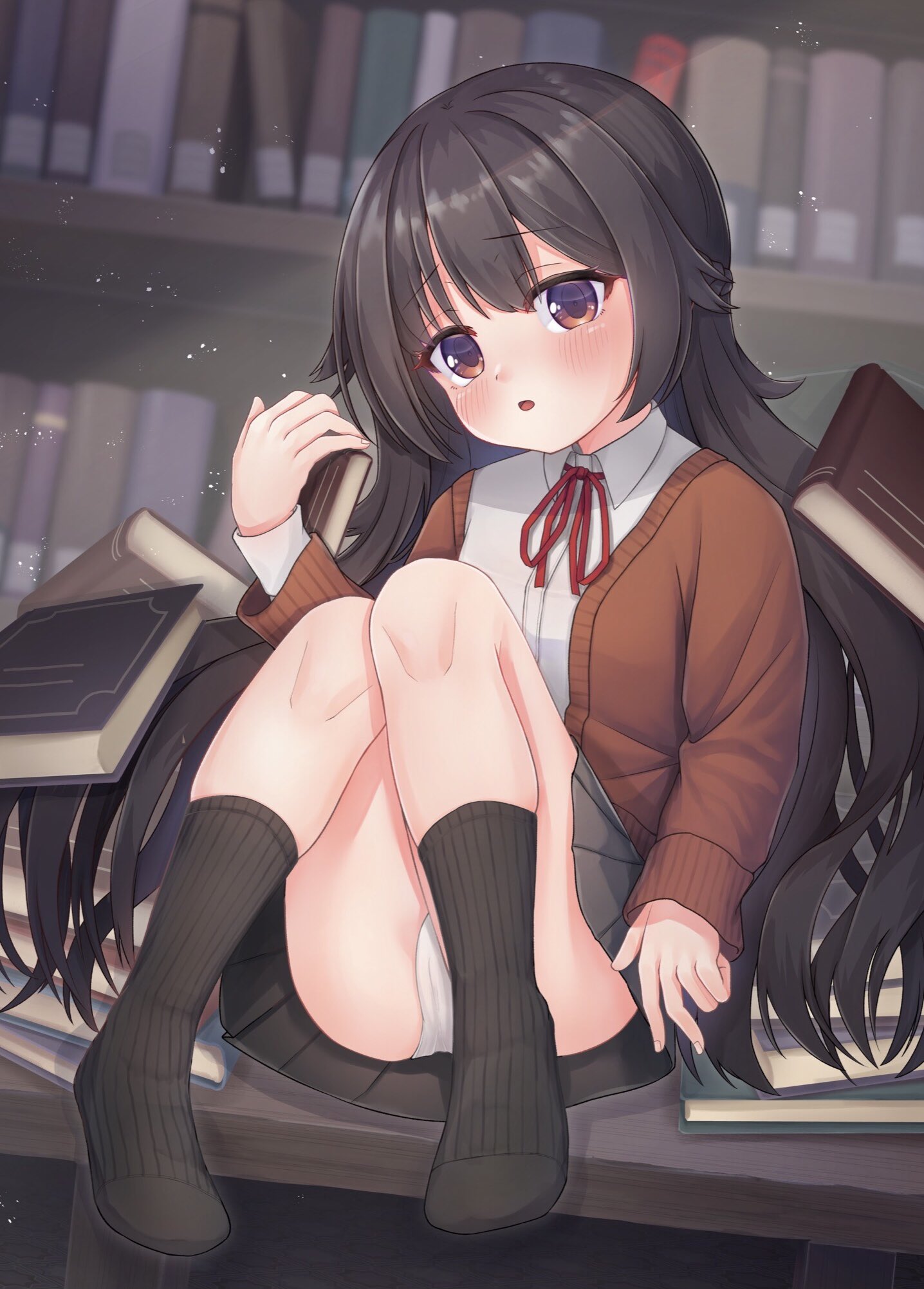 二次ロリ少女が寒くなってきたのでセーターを着ているセーターロリの二次エロ画像-20