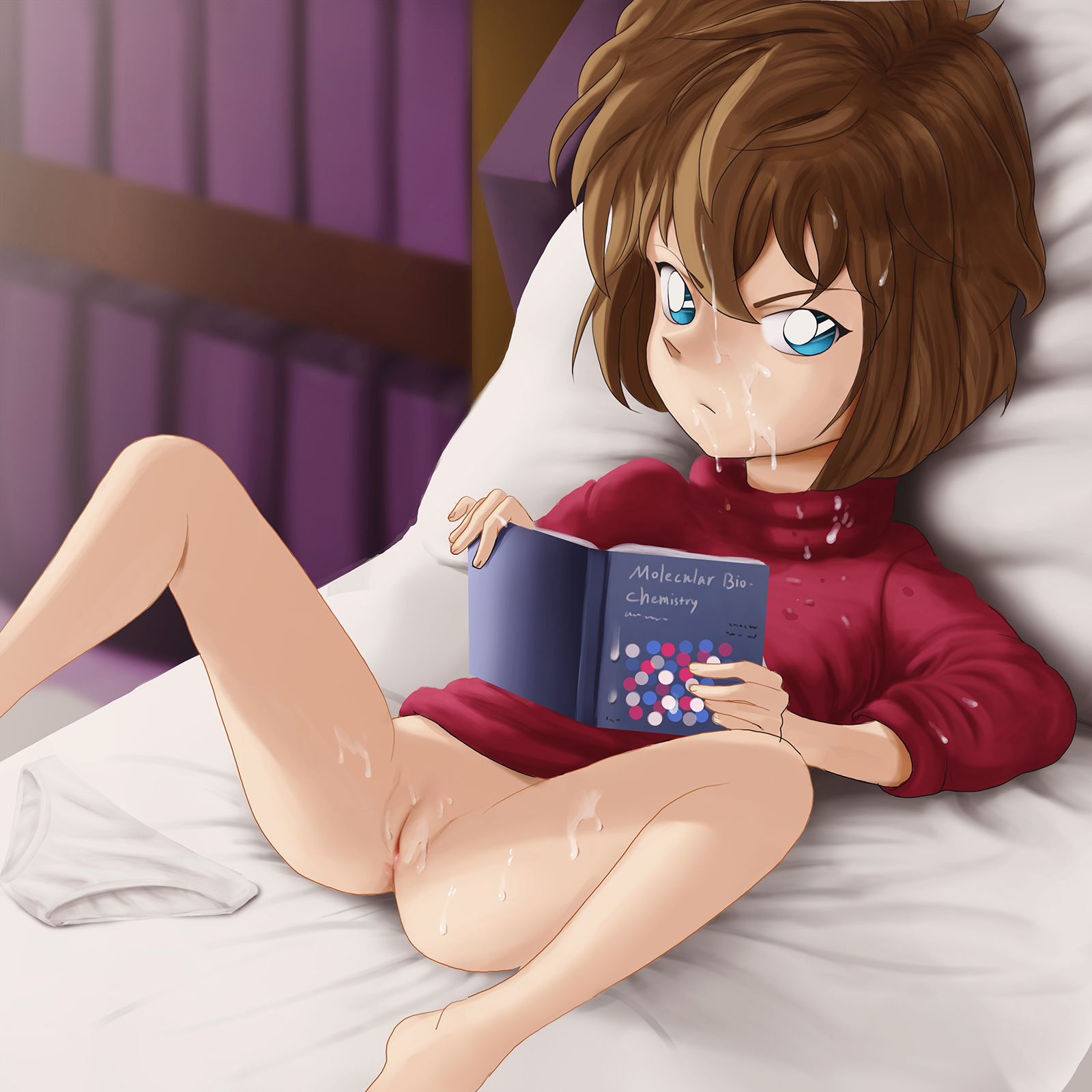 二次ロリ少女が寒くなってきたのでセーターを着ているセーターロリの二次エロ画像-36