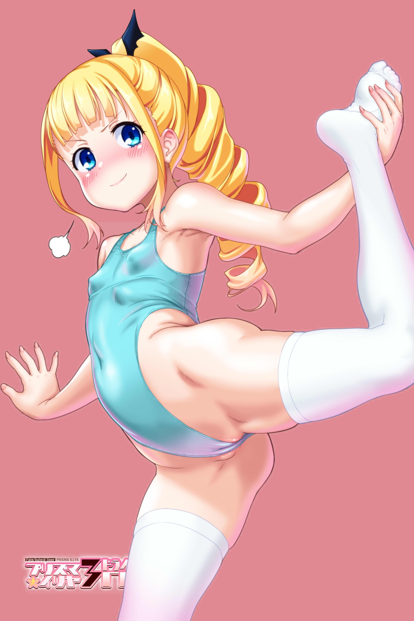 二次ロリ少女の食い込み激しそうなハイカット、ハイレグなコスチュームの二次エロ画像-21