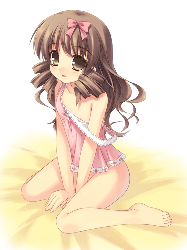 二次ロリ少女のシュミーズやキャミソール寝間着姿の開けた感がたまらない二次エロ画像-9