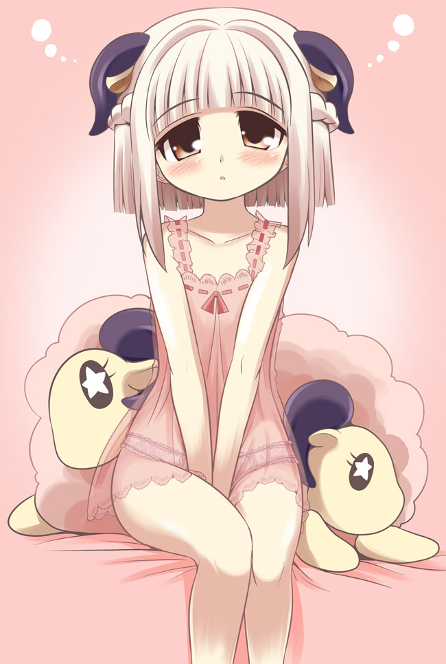 二次ロリ少女のシュミーズやキャミソール寝間着姿の開けた感がたまらない二次エロ画像-10