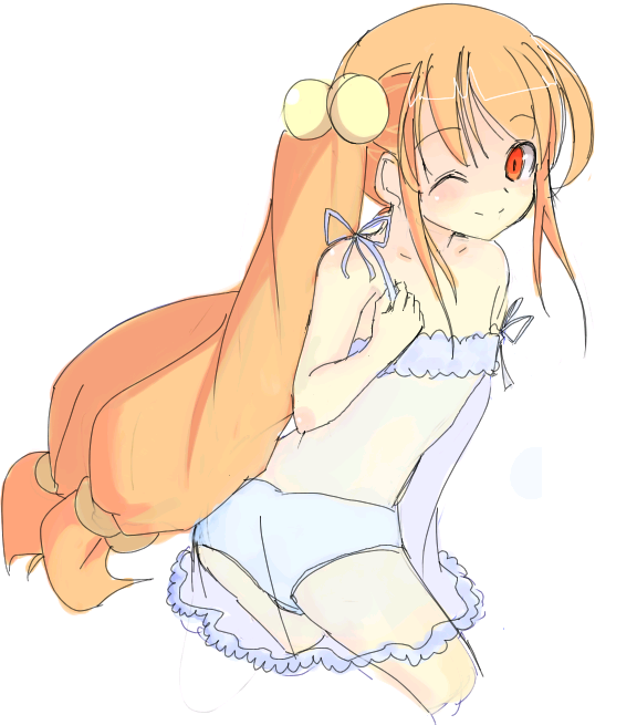 二次ロリ少女のシュミーズやキャミソール寝間着姿の開けた感がたまらない二次エロ画像-17