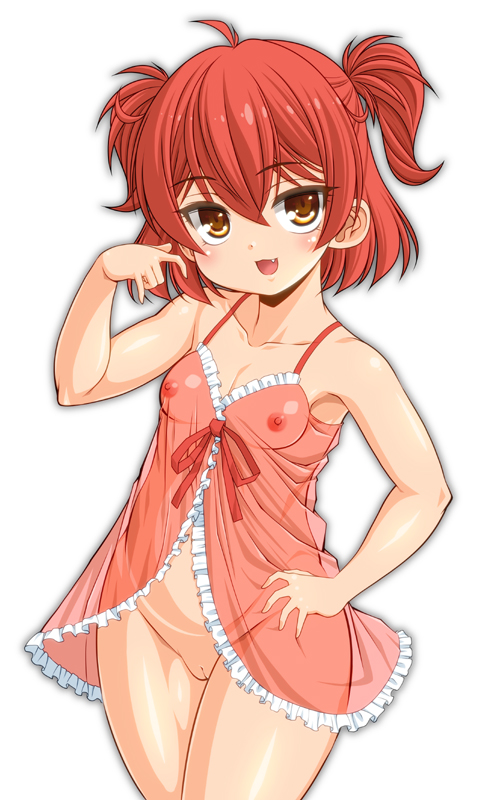 二次ロリ少女のシュミーズやキャミソール寝間着姿の開けた感がたまらない二次エロ画像-28