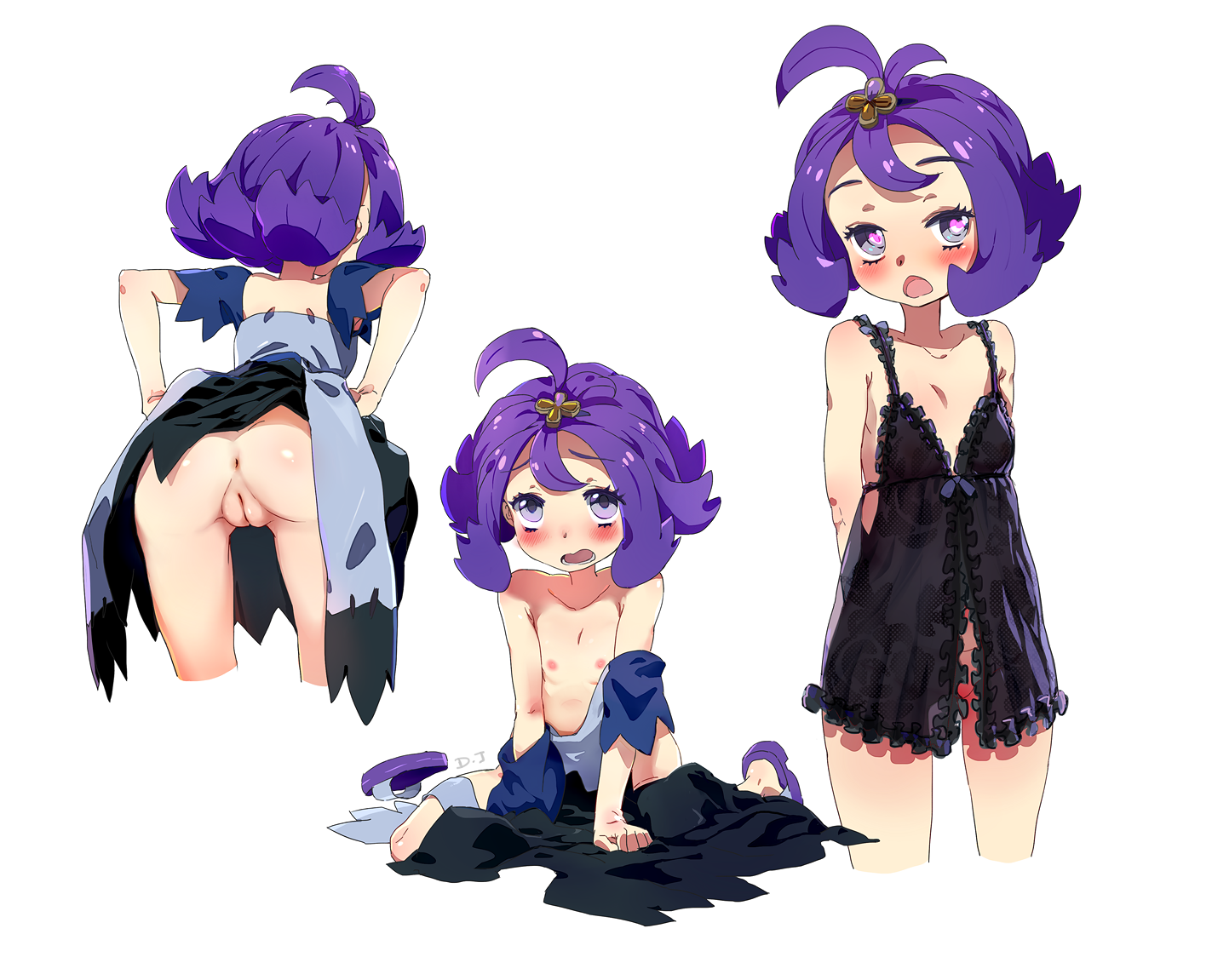 二次ロリ少女のシュミーズやキャミソール寝間着姿の開けた感がたまらない二次エロ画像-47