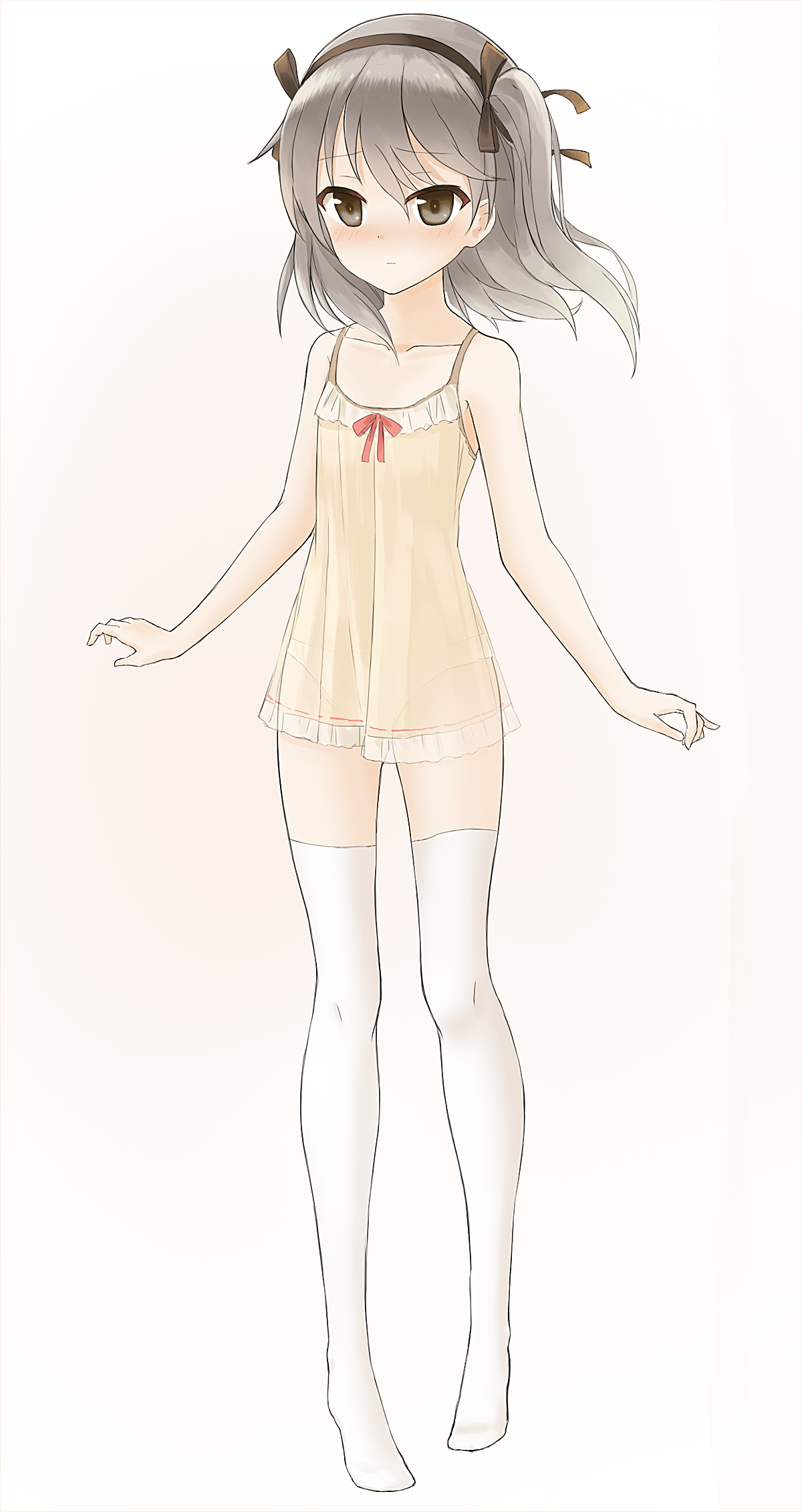 二次ロリ少女のシュミーズやキャミソール寝間着姿の開けた感がたまらない二次エロ画像-54