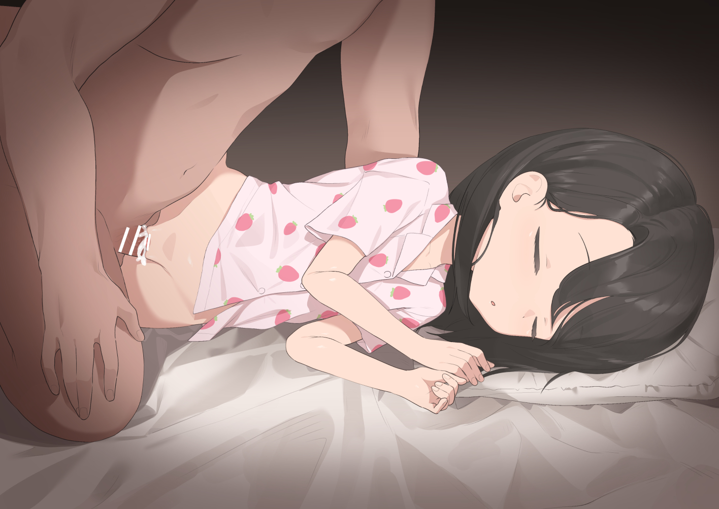 二次ロリ少女と寝る前にパジャマのままセックスしてすっきり眠りたいパジャマックスの二次エロ画像-48