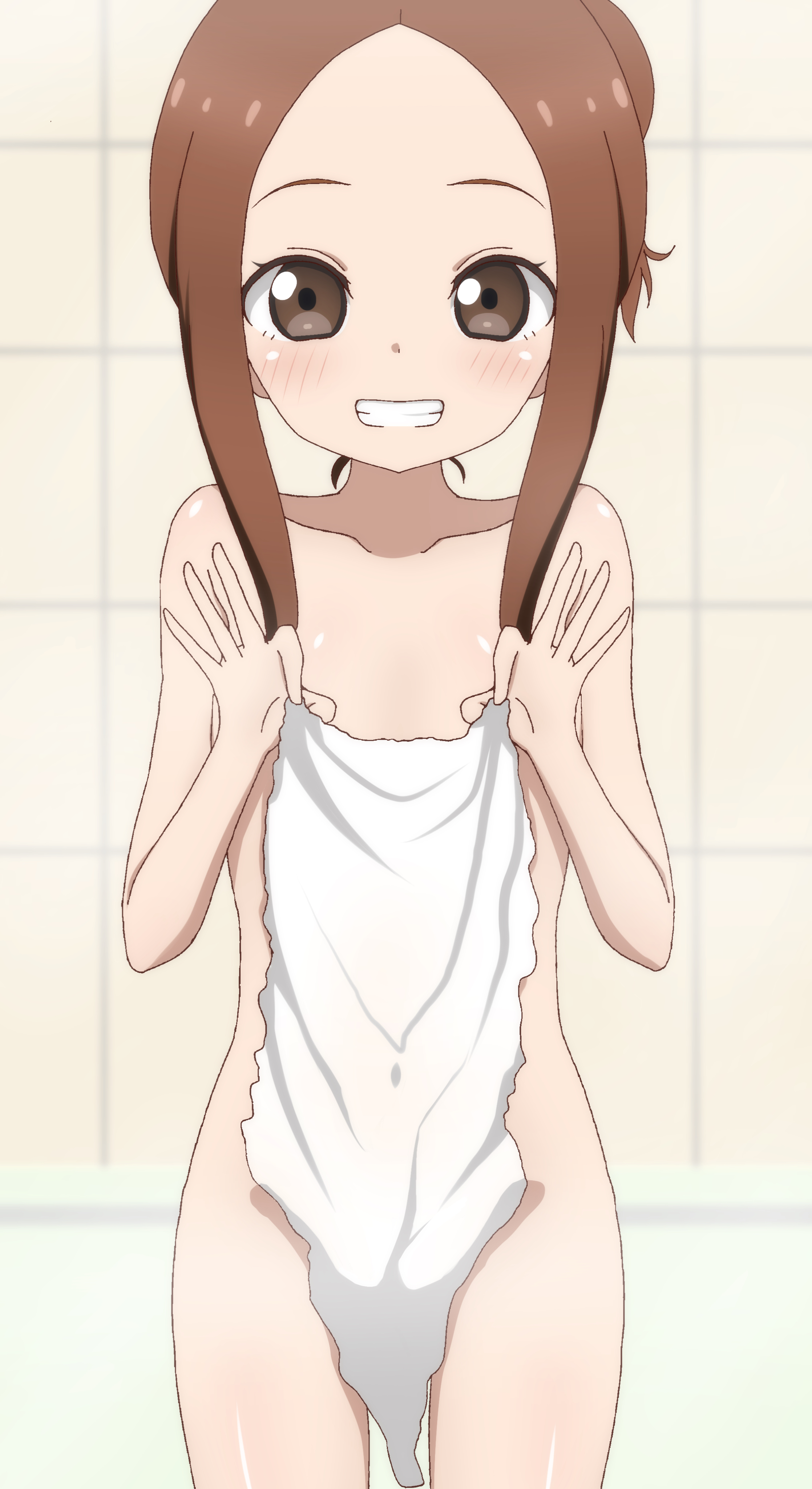 二次ロリ少女の裸にタオルで布1枚越しでで体が見えちゃうロリ裸タオル二次エロ画像-55
