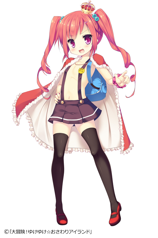 二次ロリ少女の小学校の制服チックな吊りスカート姿がたまらない吊りスカロリ二次エロ画像-10