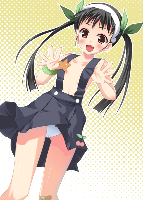 二次ロリ少女の小学校の制服チックな吊りスカート姿がたまらない吊りスカロリ二次エロ画像-18