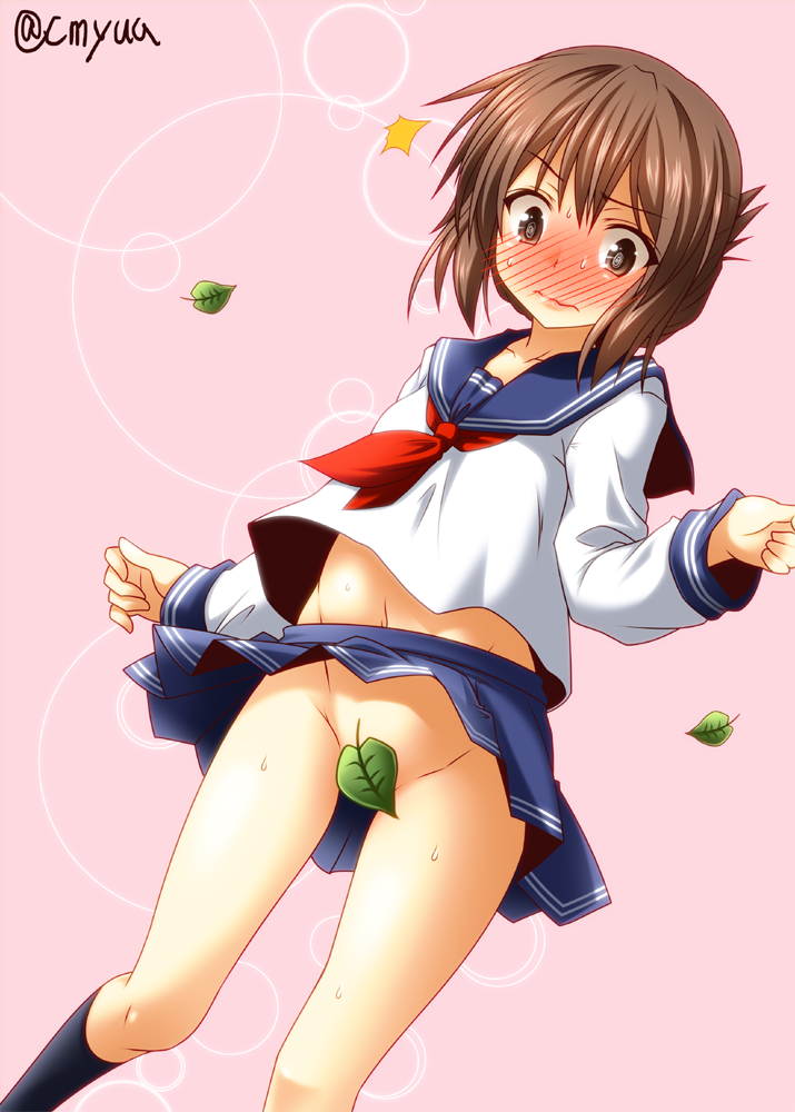 二次ロリ貧乳セーラー服JC美少女の制服姿が可愛いロリ制服JC二次エロ画像-27