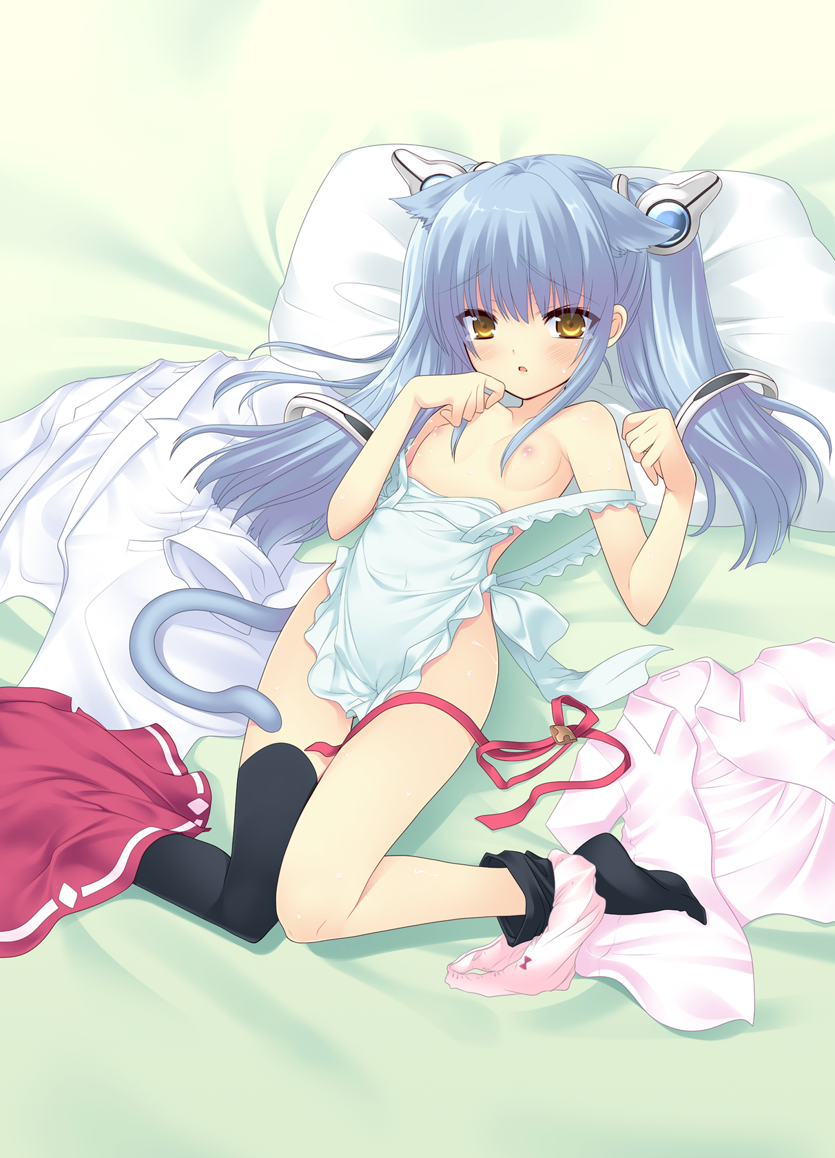 二次ロリ少女の裸エプロン姿で新妻幼な妻感あふれて癒されるロリ裸エプロンの二次エロ画像-34