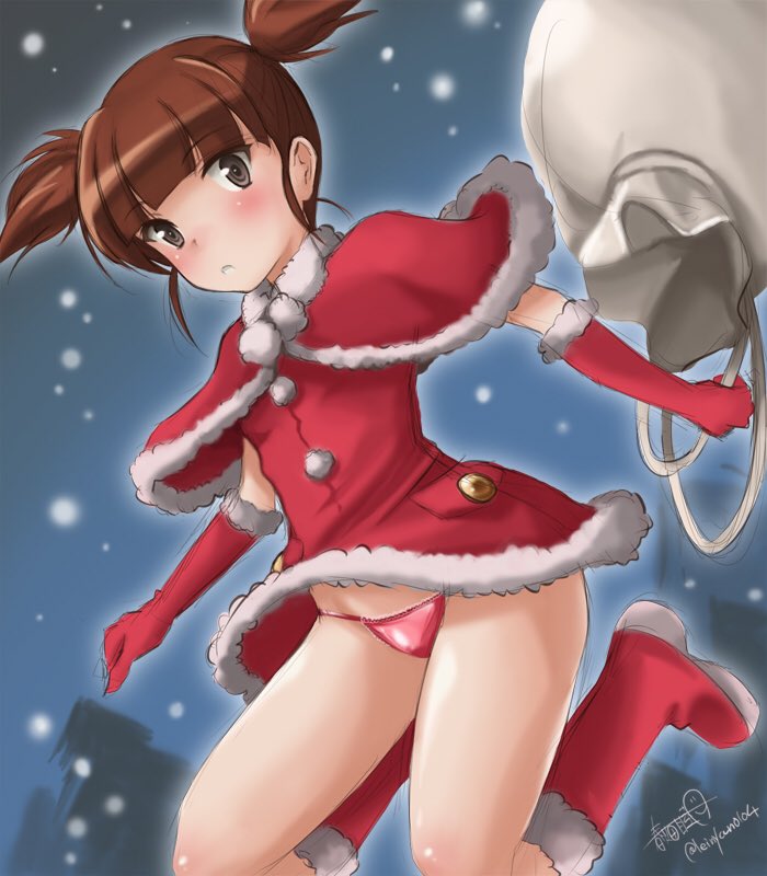 二次ロリ少女のクリスマスイブにふさわしいサンタコスでプレゼントされたい二次エロ画像-5