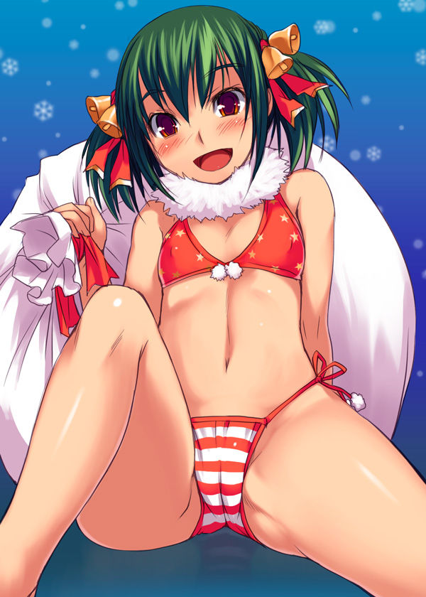二次ロリ少女のクリスマスイブにふさわしいサンタコスでプレゼントされたい二次エロ画像-7