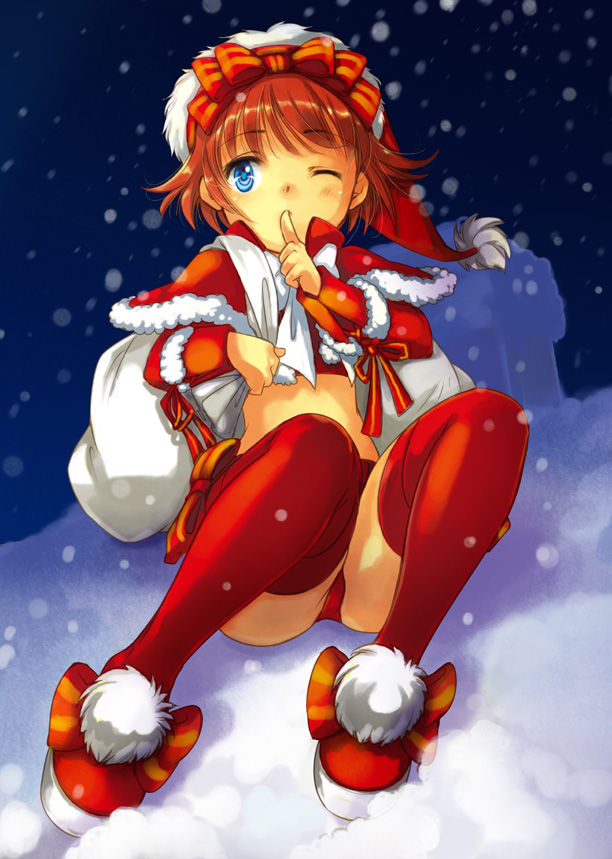 二次ロリ少女のクリスマスイブにふさわしいサンタコスでプレゼントされたい二次エロ画像-8