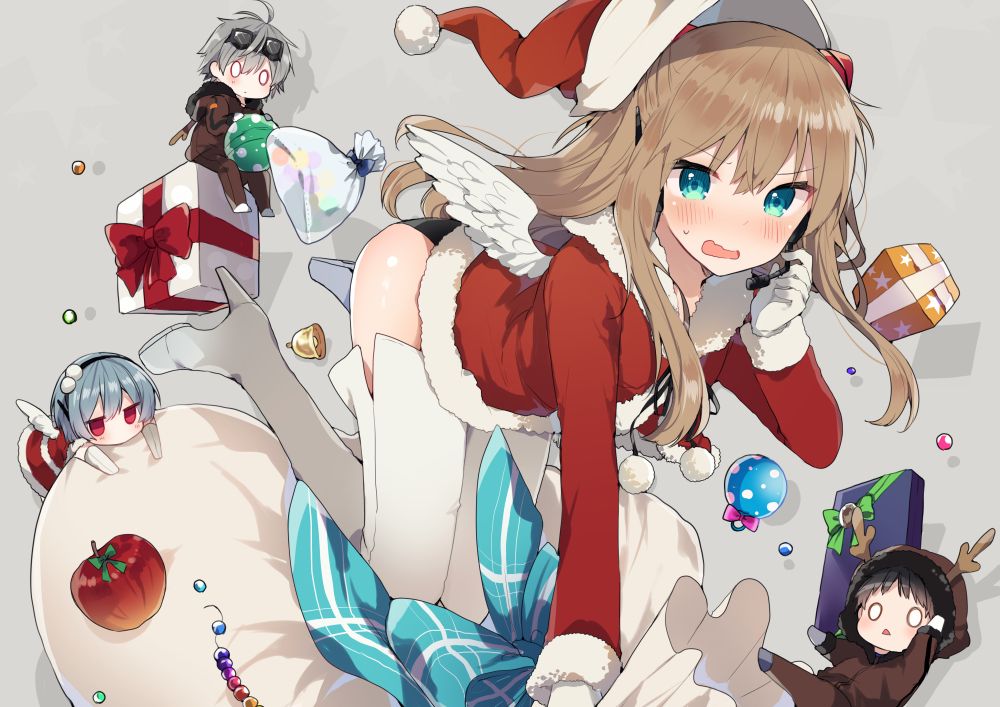 二次ロリ少女のクリスマスイブにふさわしいサンタコスでプレゼントされたい二次エロ画像-13