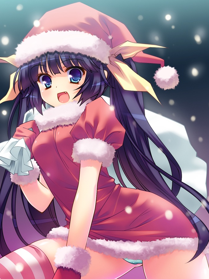 二次ロリ少女のクリスマスイブにふさわしいサンタコスでプレゼントされたい二次エロ画像-18