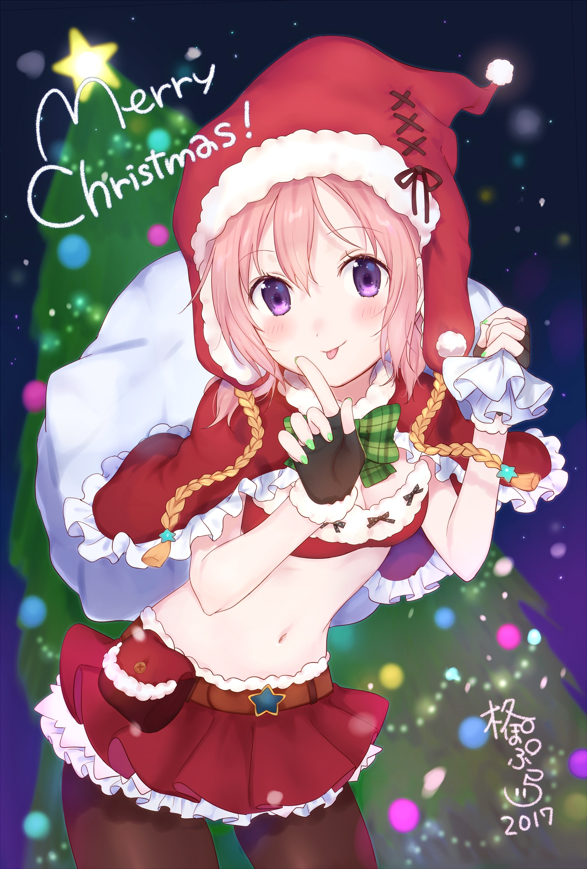 二次ロリ少女のクリスマスイブにふさわしいサンタコスでプレゼントされたい二次エロ画像-34
