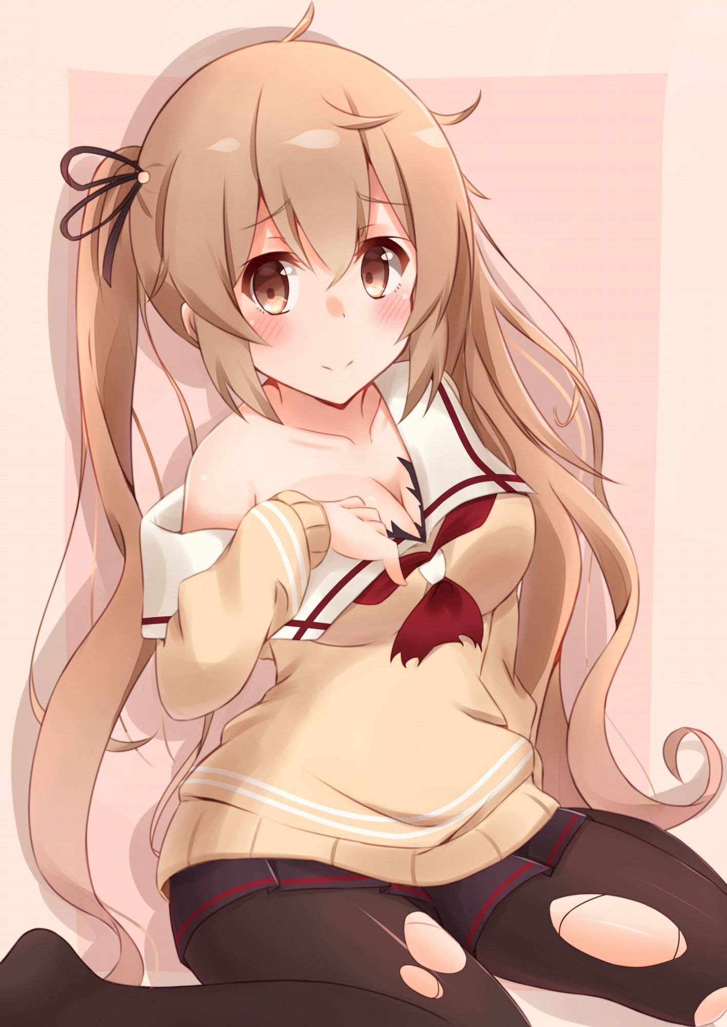 二次ロリ少女が履くストッキングをビリビリに破いてエッチな事しようと襲い掛かる二次エロ画像-34