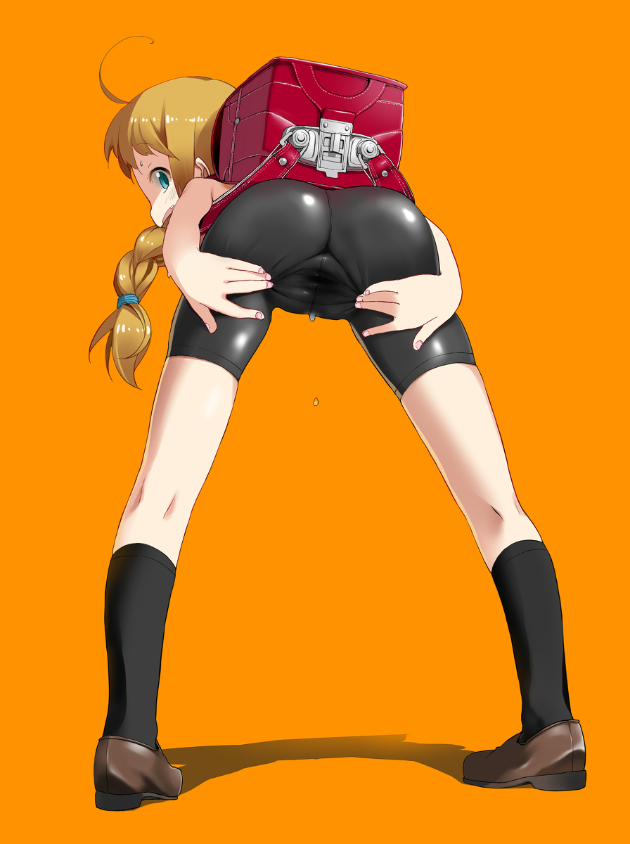 マンスジくっきり見えると嬉しいロリ少女のスパッツ姿！中身を妄想しちゃうロリスパッツ二次エロ画像-34