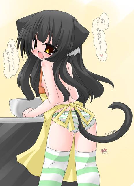 暑いからってそんな恰好で料理してると(襲っちゃうから)危ないロリ裸エプロン挑発二次エロ画像-13