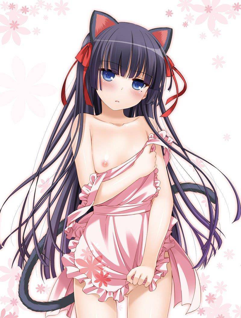 暑いからってそんな恰好で料理してると(襲っちゃうから)危ないロリ裸エプロン挑発二次エロ画像-32