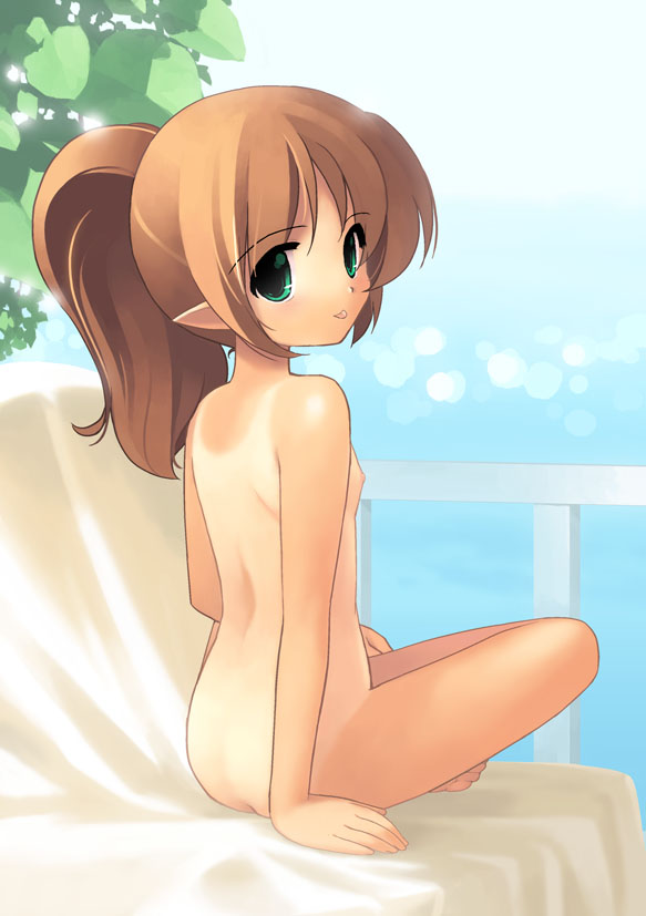 スク水日焼けと白い肌のコントラストを楽しむ夏の日差しを浴びてスク水日焼けしたロリJS少女の二次エロ画像-5