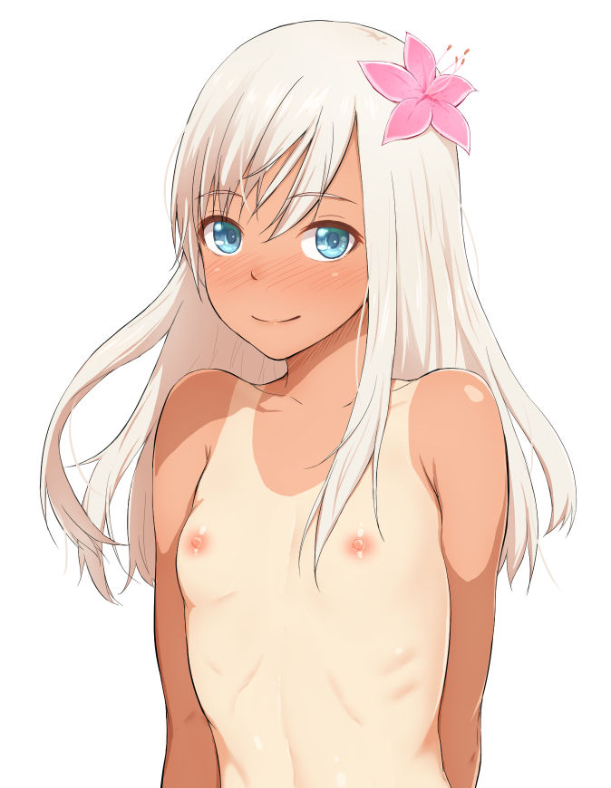 スク水日焼けと白い肌のコントラストを楽しむ夏の日差しを浴びてスク水日焼けしたロリJS少女の二次エロ画像-9