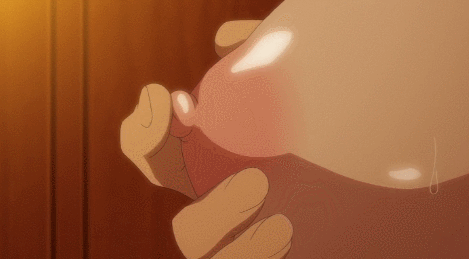 GIFアニメ　おっぱい　巨乳　揉みしだき　乳首　パイ揉み　二次エロ画像