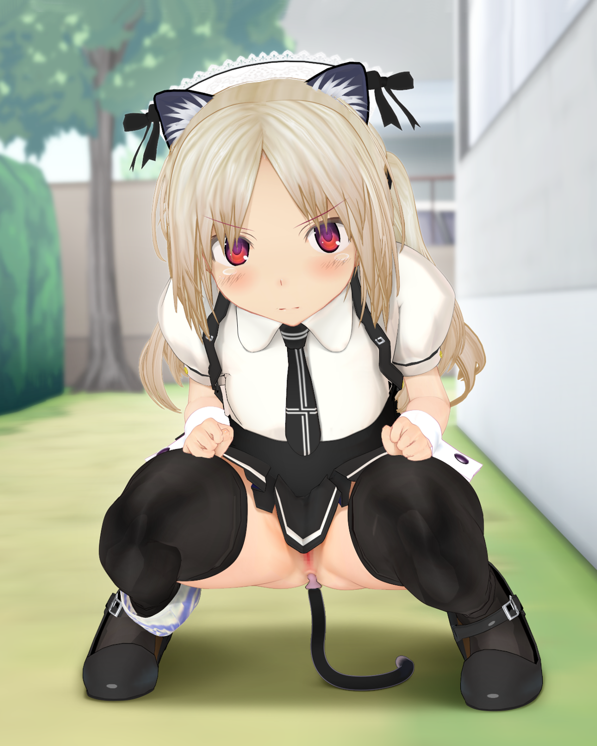二次ロリ少女のアナルにアナルビーズ尻尾をつけてお尻の穴を調教しちゃう二次エロ画像-30
