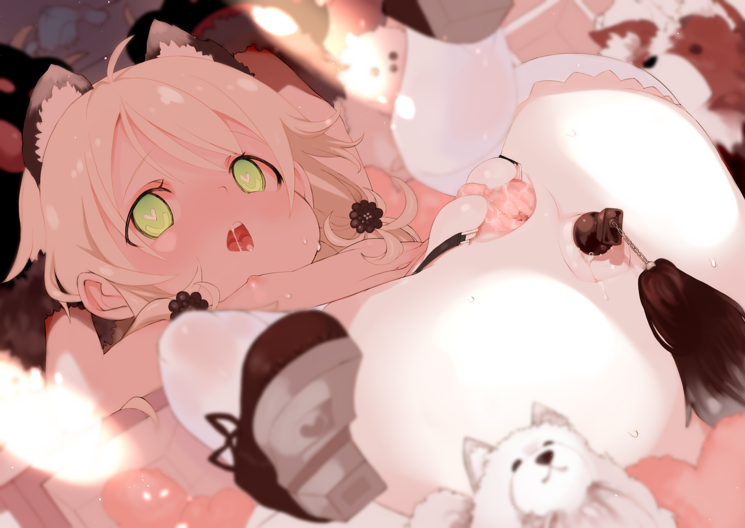 二次ロリ少女のアナルにアナルビーズ尻尾をつけてお尻の穴を調教しちゃう二次エロ画像-34