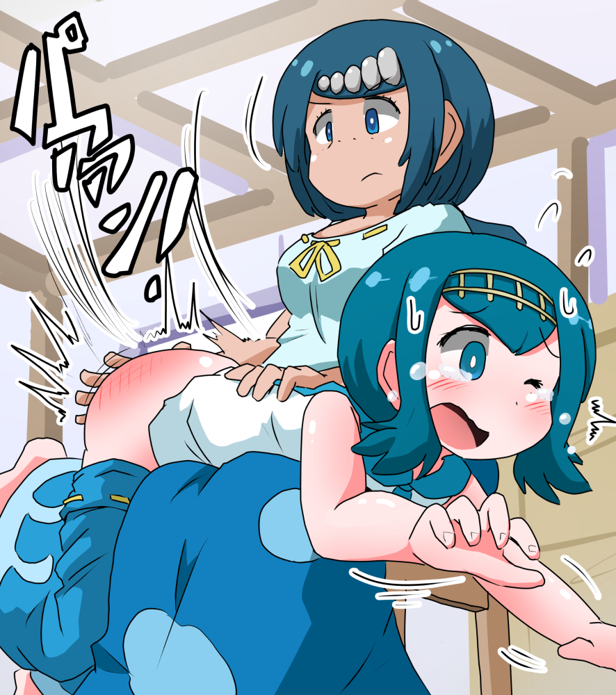 二次ロリ少女のお尻を真っ赤になるまでたたいてる尻叩き、スパンキングでお仕置きロリ少女の二次エロ画像-26