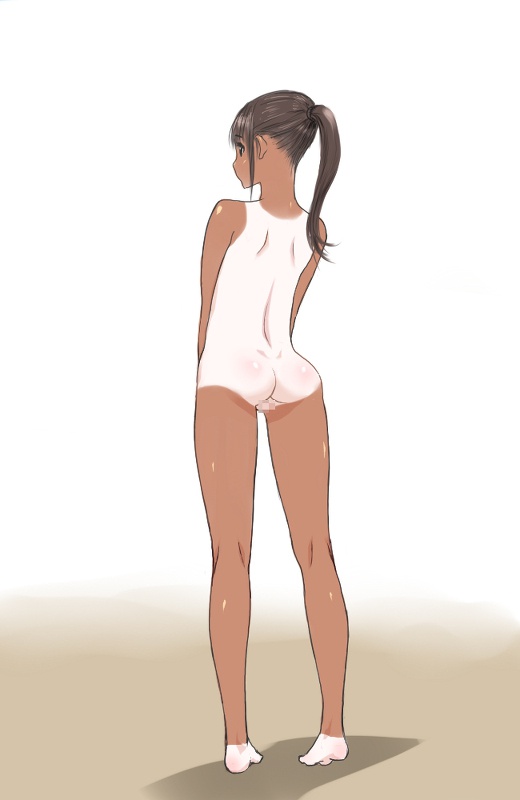 二次ロリ少女の肉付き薄くてかわいいロリヒップを堪能したい薄肉ロリヒップ二次エロ画像-2