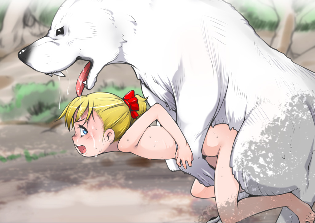 二次ロリ少女が可愛いペットと戯れてる犬姦獣姦ロリ少女の現実にもあり得る異種姦二次エロ画像-10