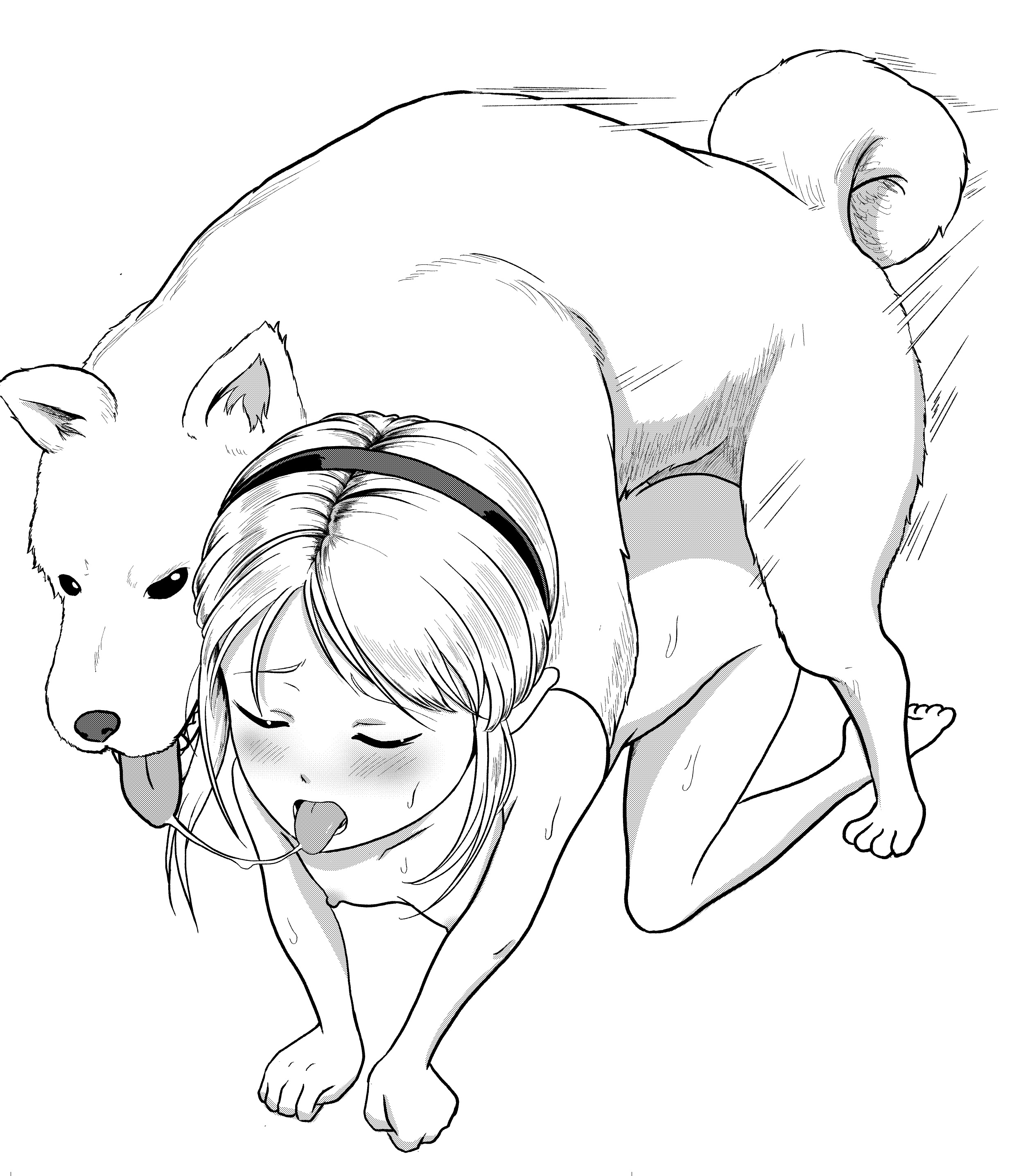 二次ロリ少女が可愛いペットと戯れてる犬姦獣姦ロリ少女の現実にもあり得る異種姦二次エロ画像-31