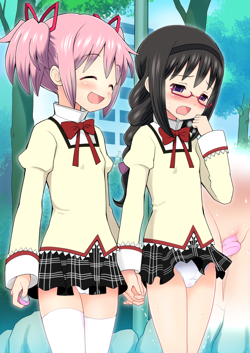 二次ロリ少女がお外でこっそりとか堂々ととか一人エッチしてる公開露出オナニーの二次エロ画像-36