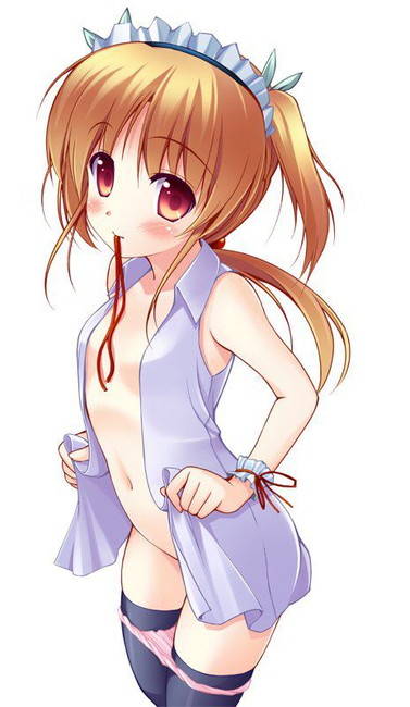 二次ロリ少女のいきなりパイ見せ！まったく育ってない貧乳ちっぱいを前を開いて見せつけてくる二次エロ画像-6