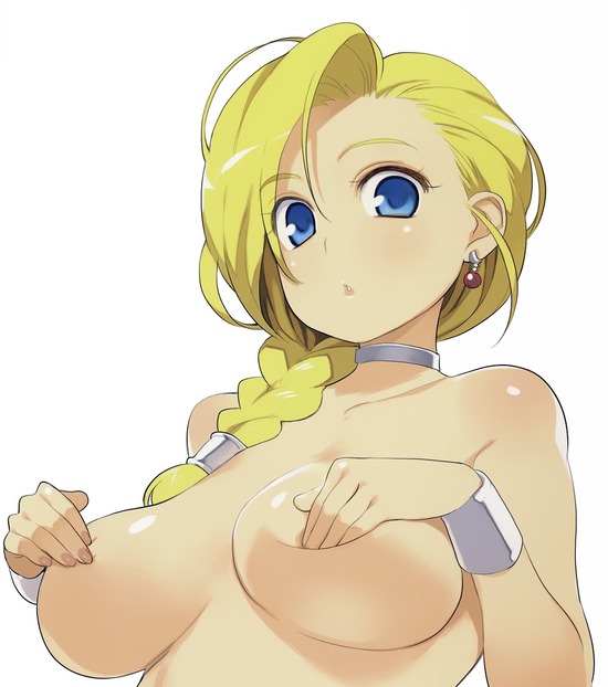たわわおっぱいな美少女が手ブラで乳首だけ死守してる巨乳手ブラ二次エロ画像-2