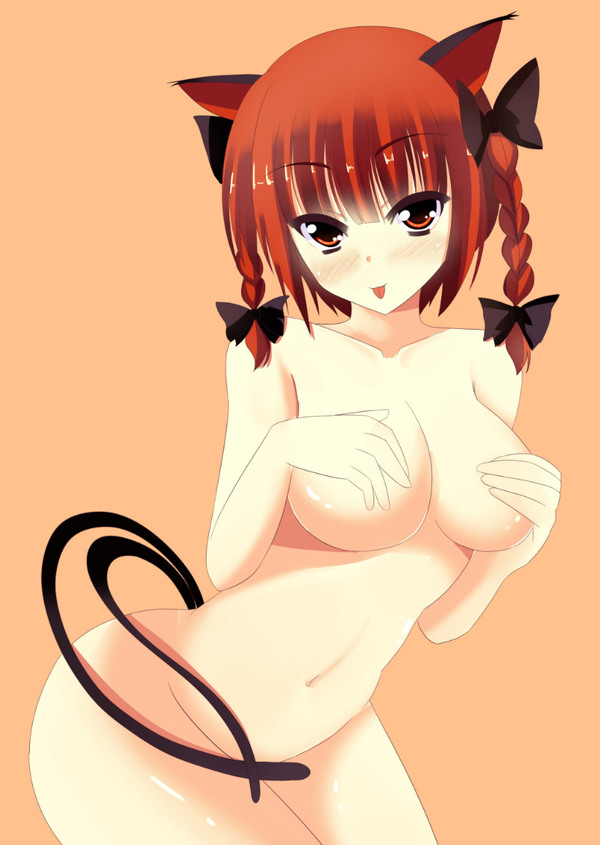 たわわおっぱいな美少女が手ブラで乳首だけ死守してる巨乳手ブラ二次エロ画像-8