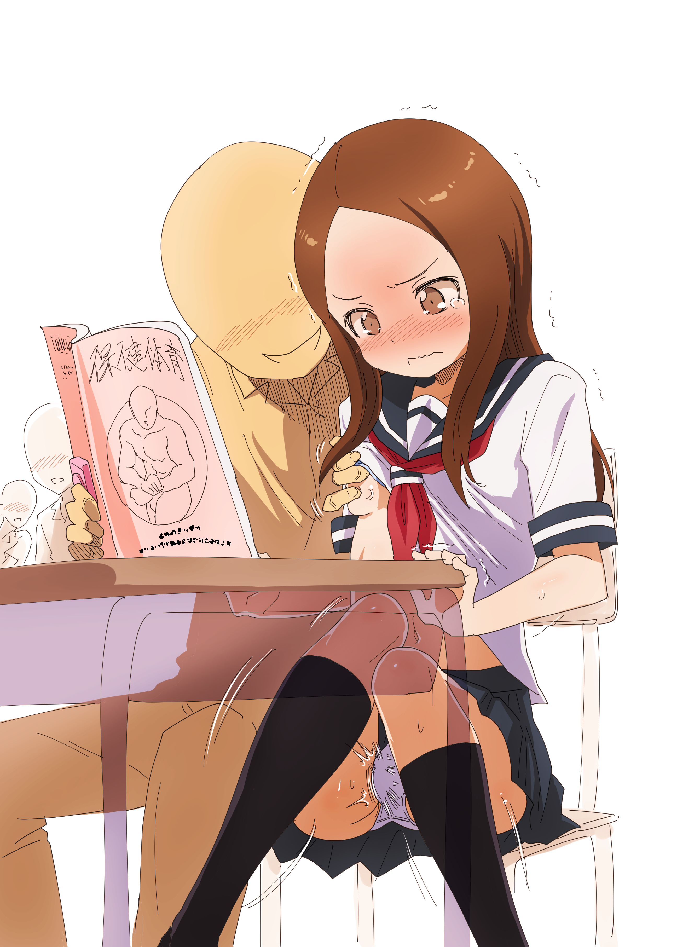 二次ロリ少女のちっぱいをつまんだり引っ張ったり刺激して楽しんでるロリちっぱい責め二次エロ画像-39